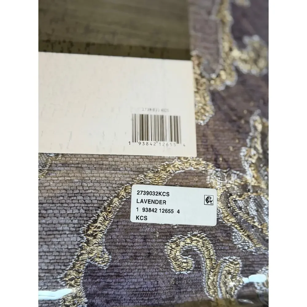 NEW! Five Queens Dominique 4PC Damask Comforter Set King Lavander